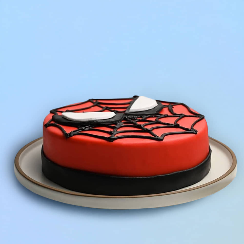 Front View of Iconic SpiderMan Cake