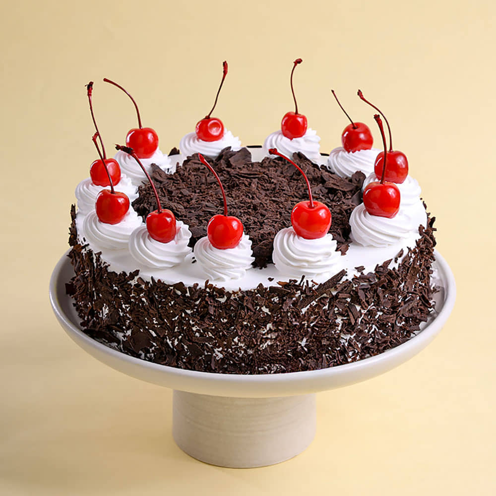 Front View of Eggless Black Forest Cake