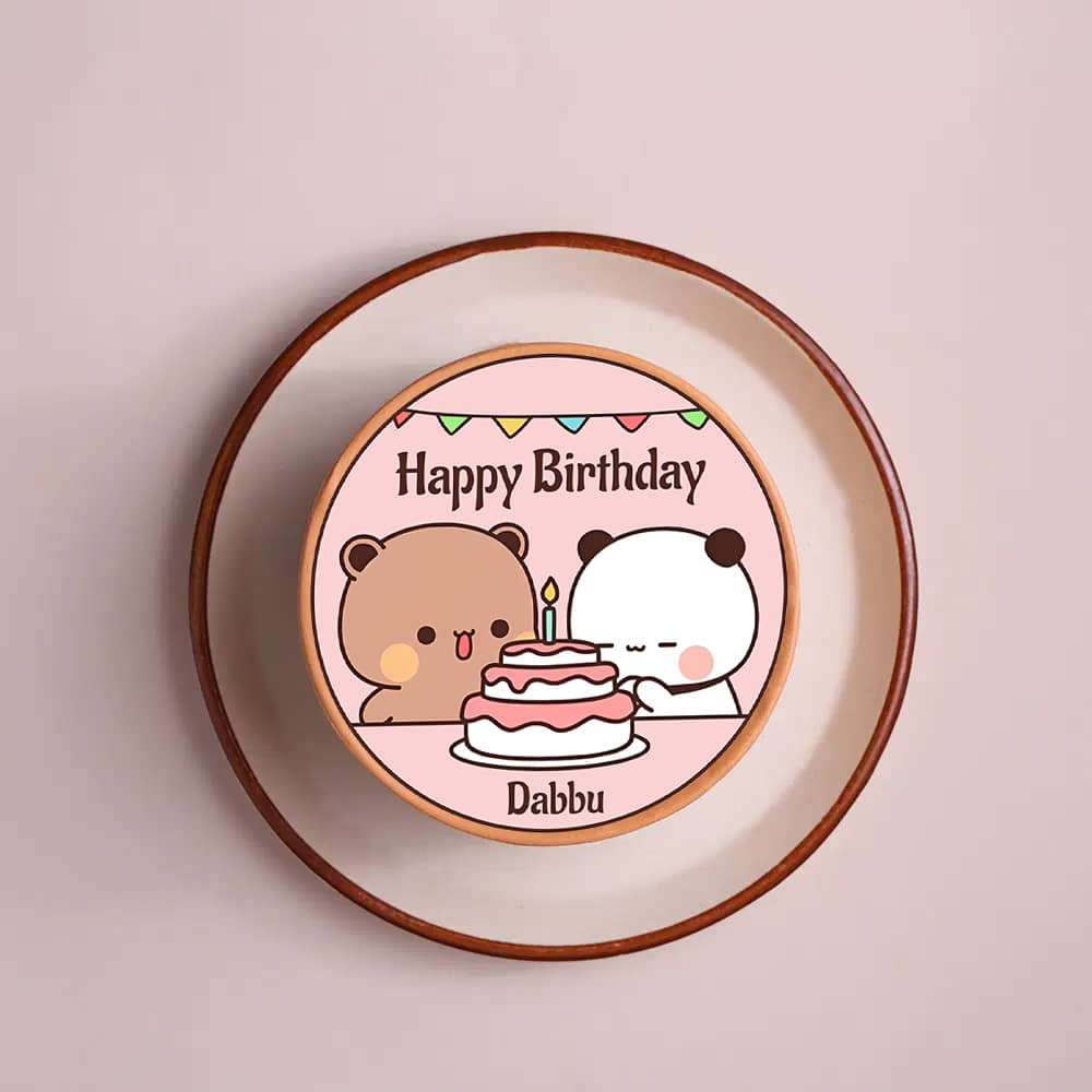 Top View of Bubu Dudu Birthday Bento Cake