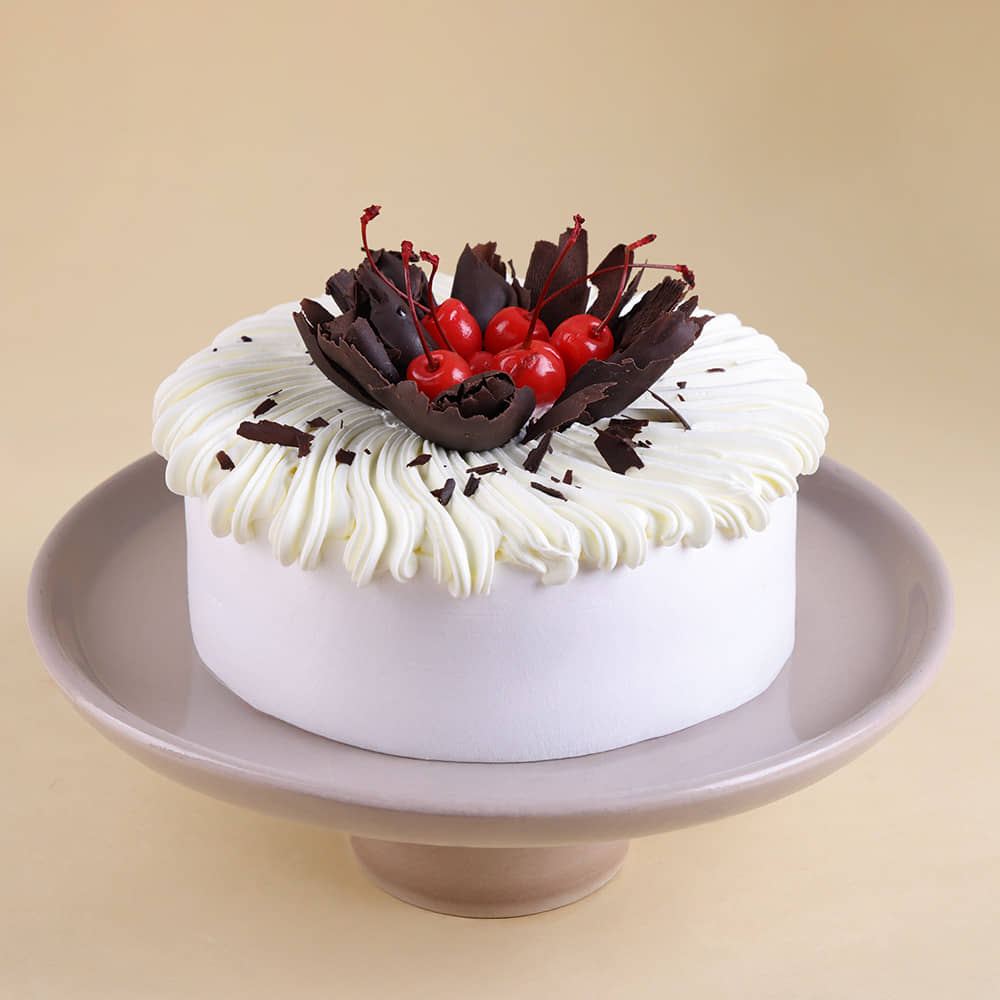 Front View of Cherry Kissed Black Forest Cake