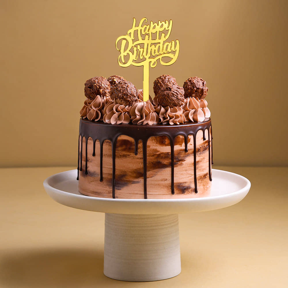 Side View of Choco Ferrero Cake