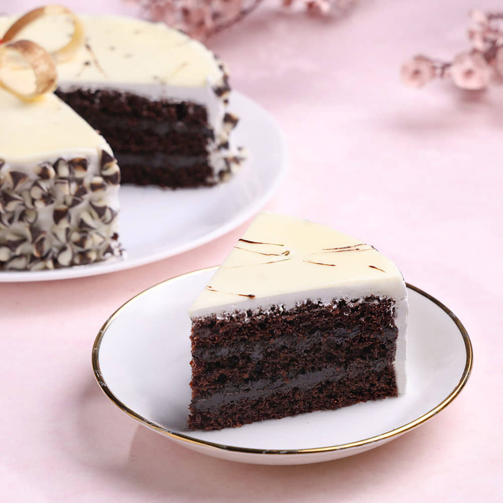 Sliced View of Marble Chocolate Cake