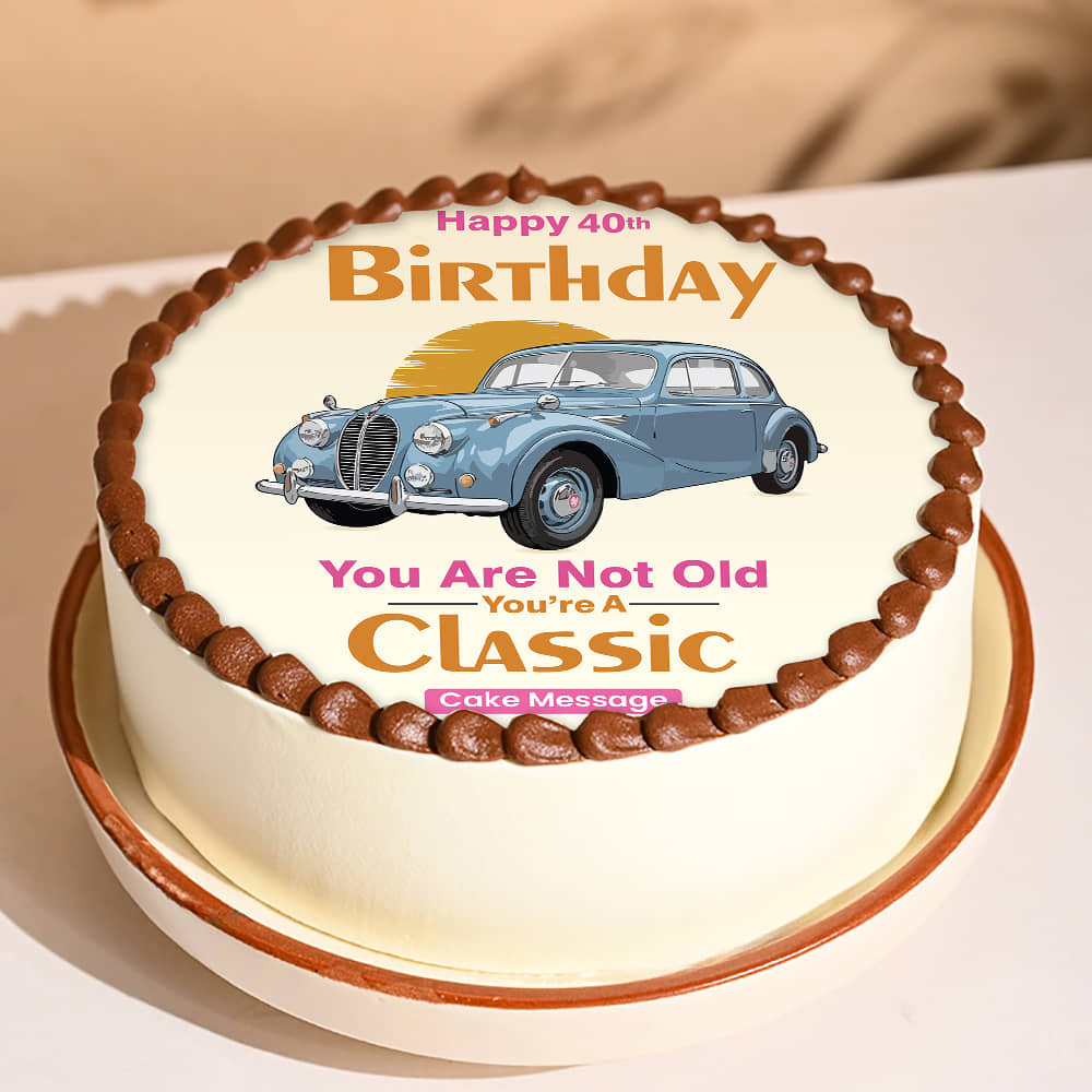 Classic At Forty Birthday Cake