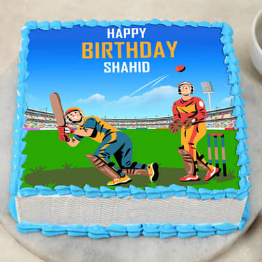 Cricket Love Photo Cake