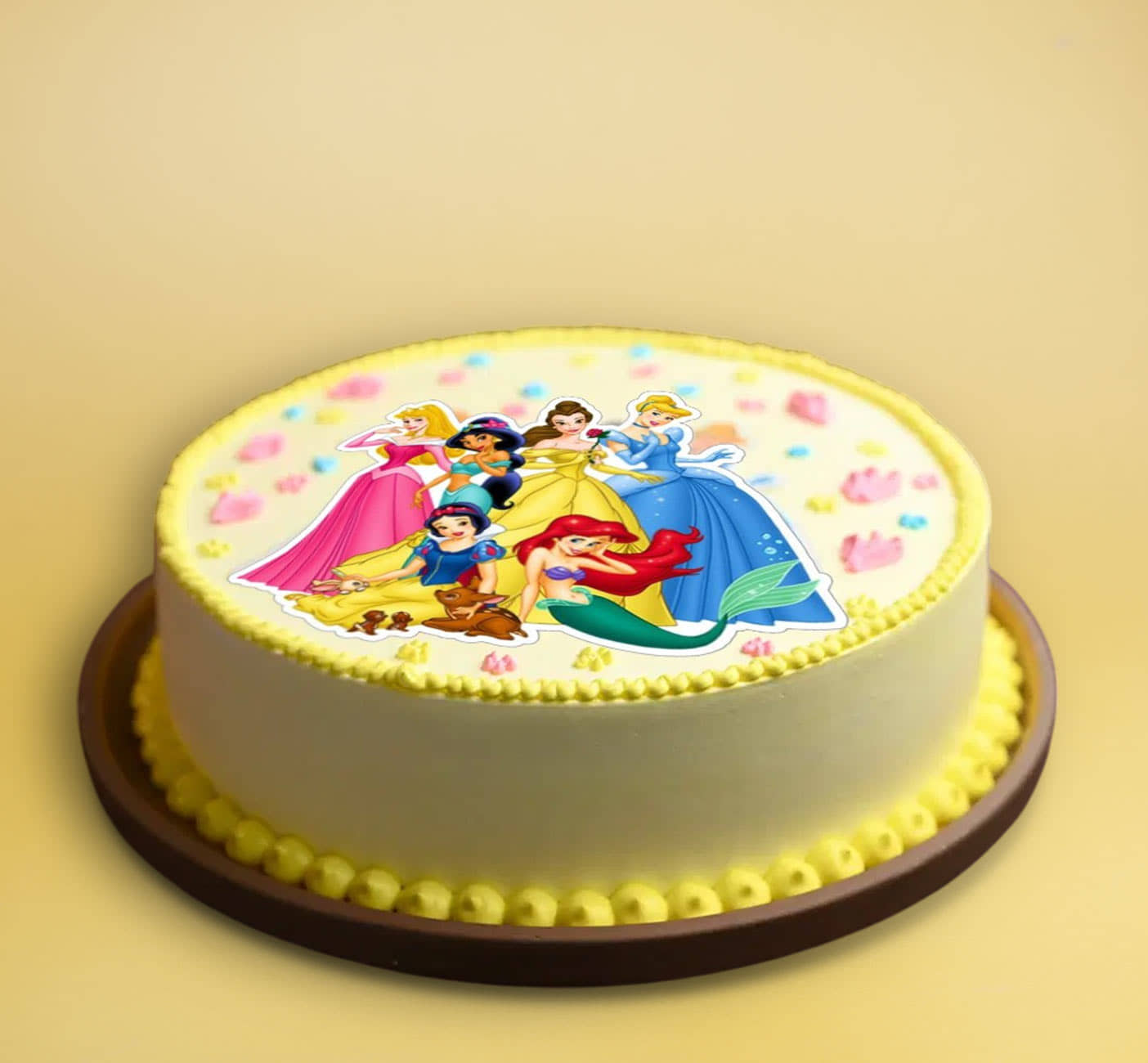 Side View Of Enchanting Princess Theme Cake