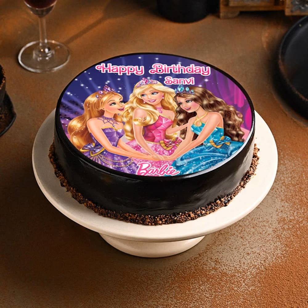 Barbie Birthday Photo Cake