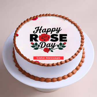 Floral Love Happy Rose Day Cake