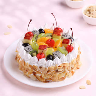 Tropical Fruit n Almond Cake