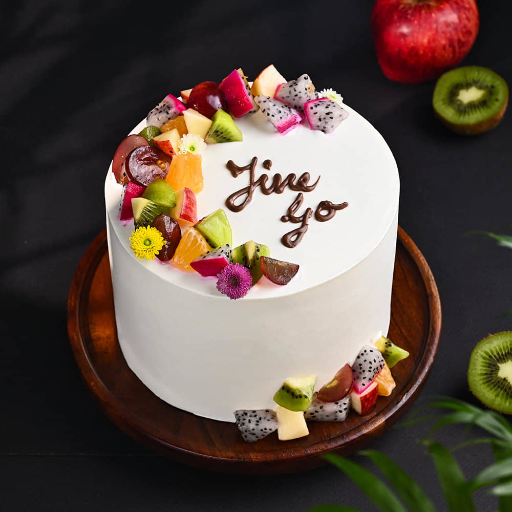 Fruits N Blooms Retirement Cake