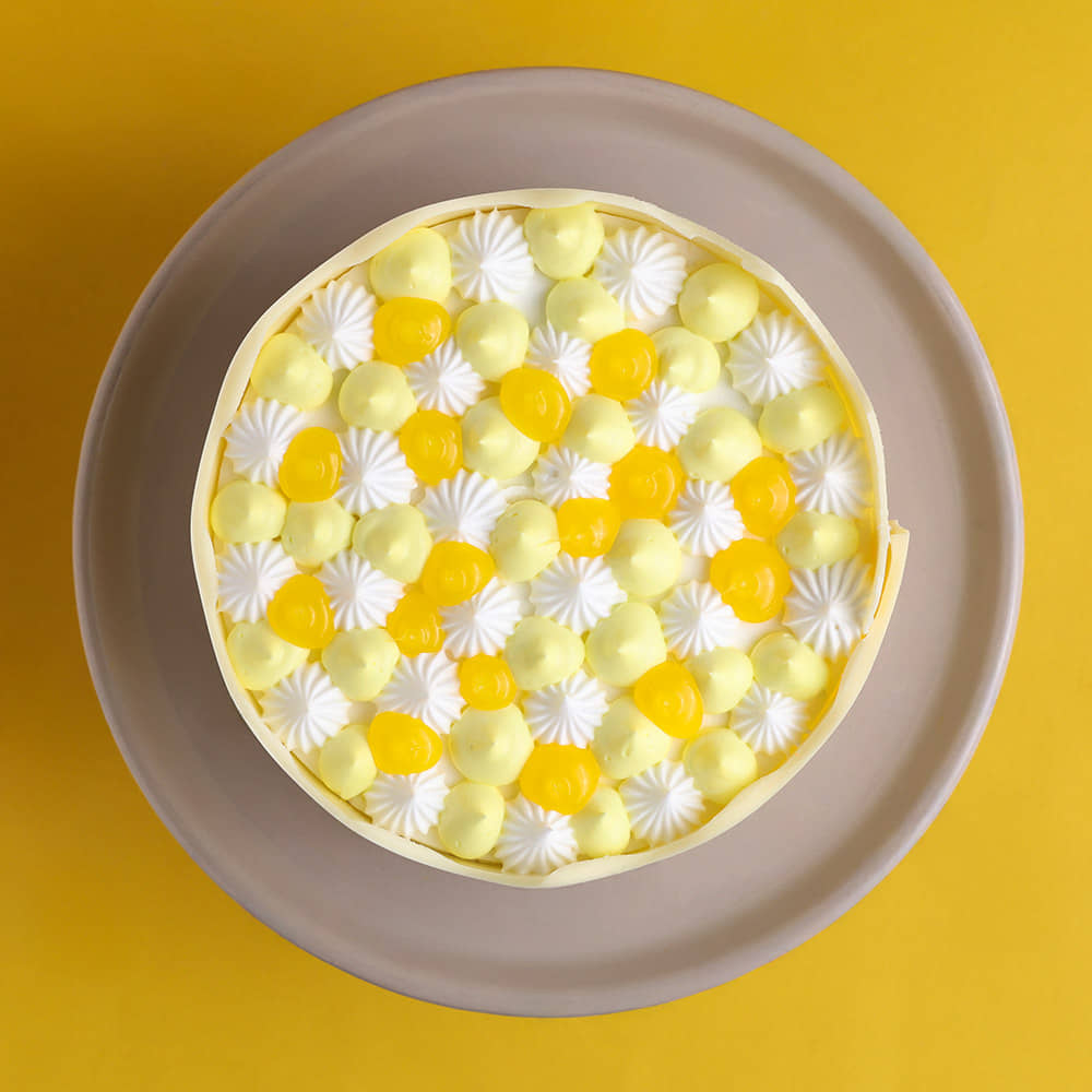 Top View: Golden Pineapple Paradise Cake