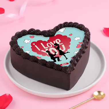 Heartfelt I Love You Photo Cake