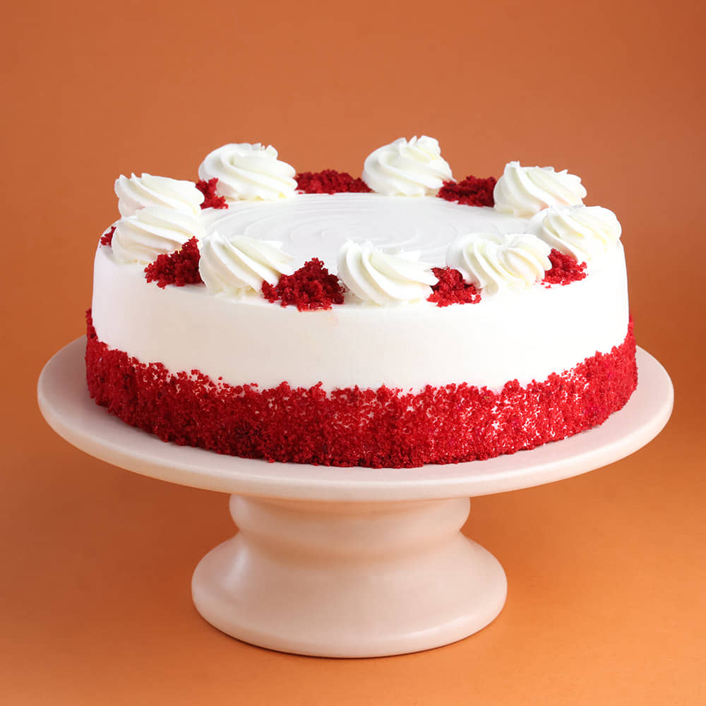 Front View: Red Velvet Cream Cake
