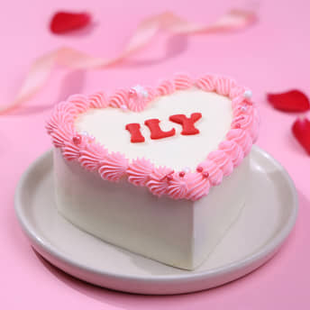 ILY Heart Bento Cake