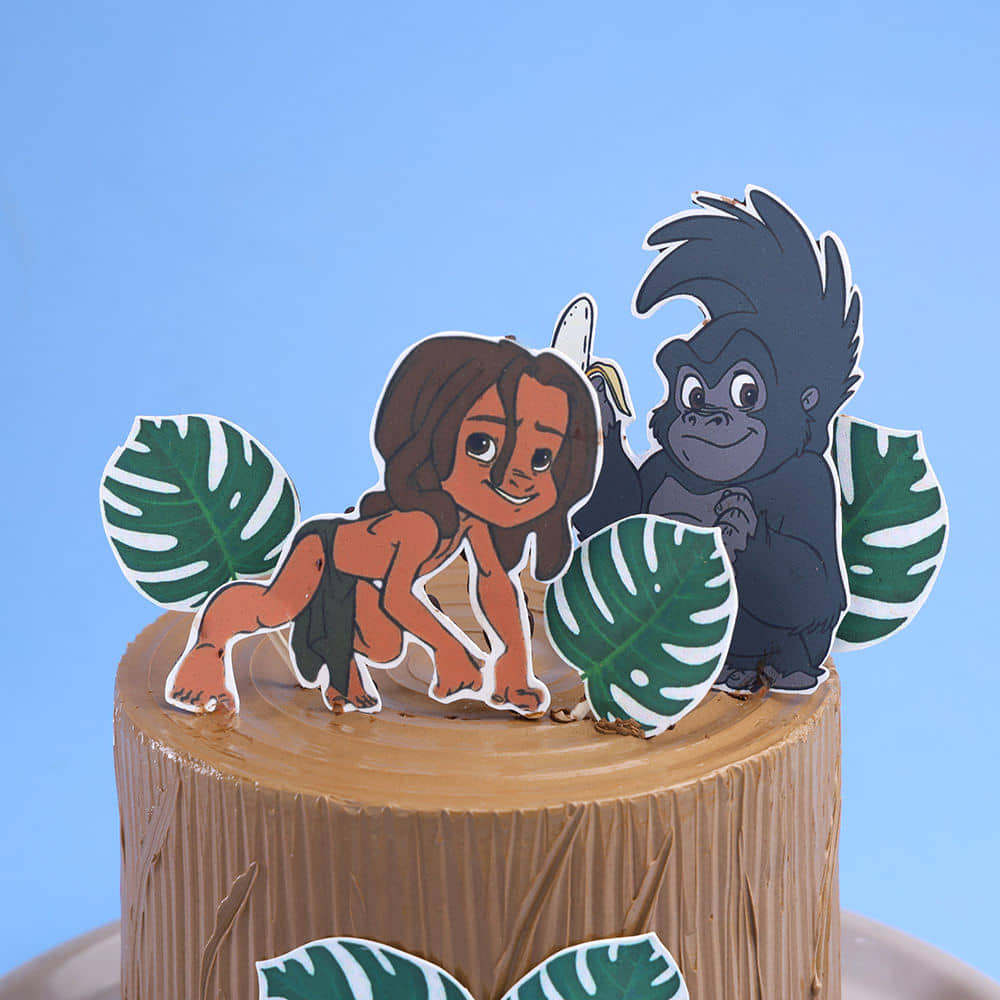 Front View of Mowgli Jungle Adventure Cake