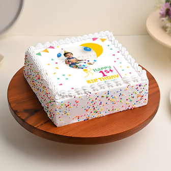 Photo One Year Bday Cake