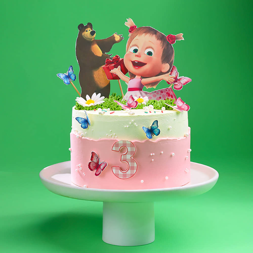 Masha and the Bear Birthday Cake for a 3-year-old