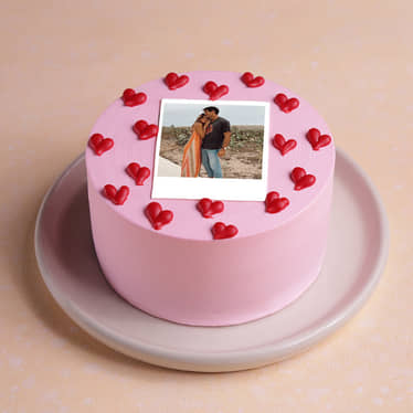 Red Hearts Bento Photo Cake