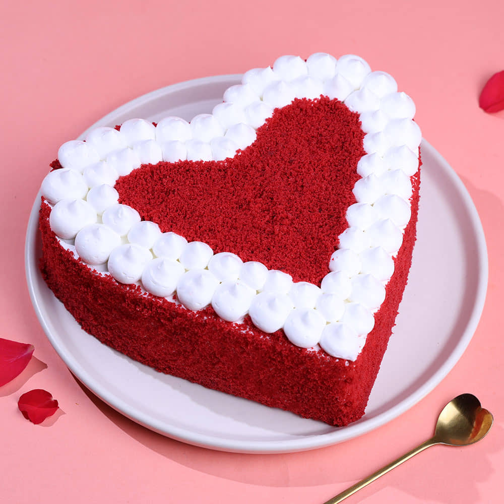 Valentine Red Velvet Heart Cake