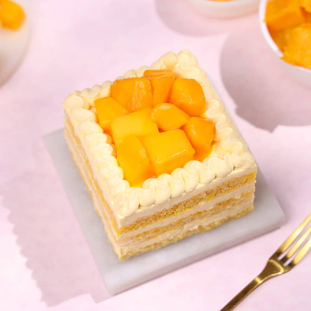 Top View of Classic Mango Pastry