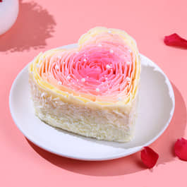 Rosy Petals Heart Cake Rosy Petals Heart Cake