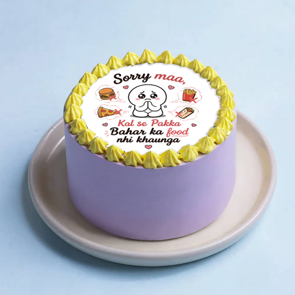 Sorry Maa No More Junk Food Bento Cake