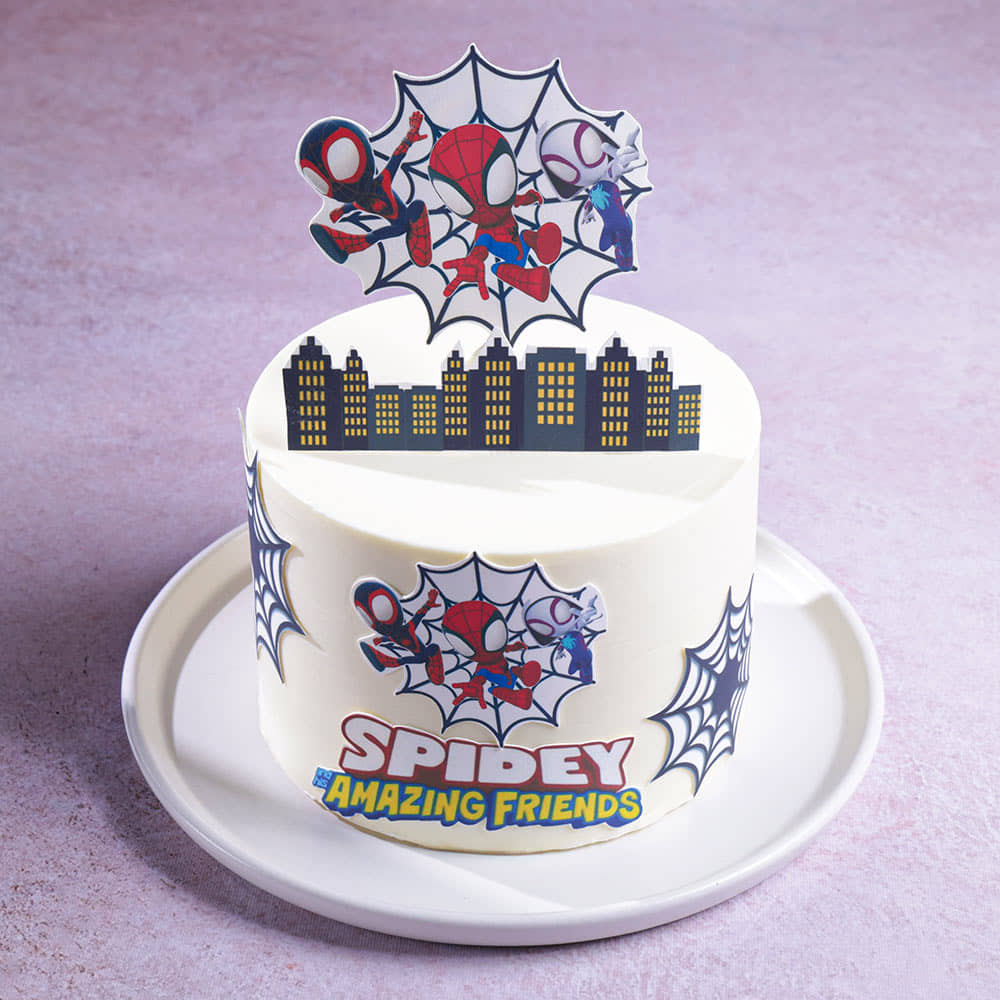 Spiderman N Friends Cake