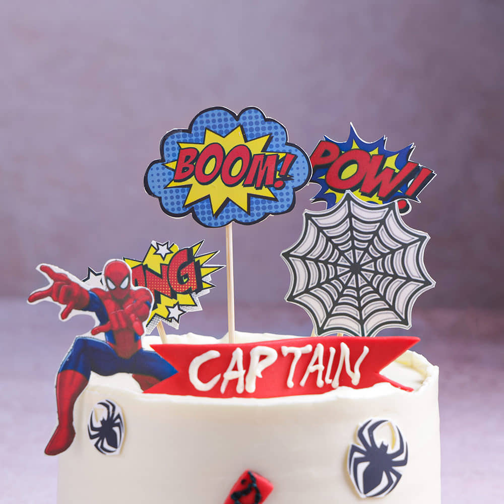 Zoomed View of Spidey Senses Theme Cake