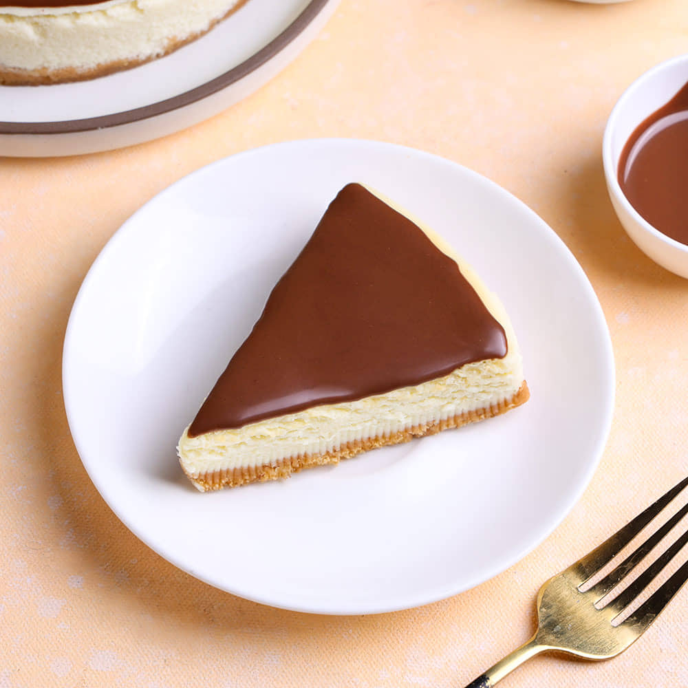 Front View of Nutella Cheesecake Slice