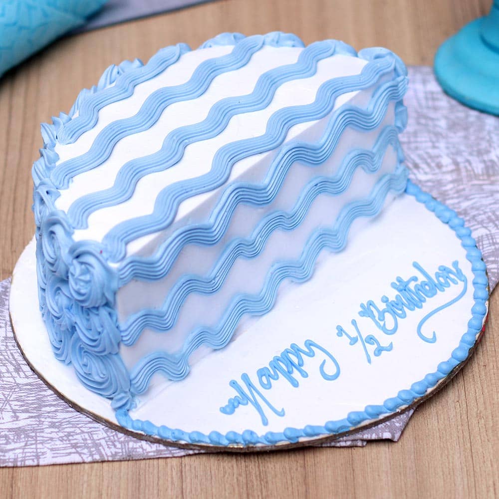 Half Month Vanilla Celebration Cake