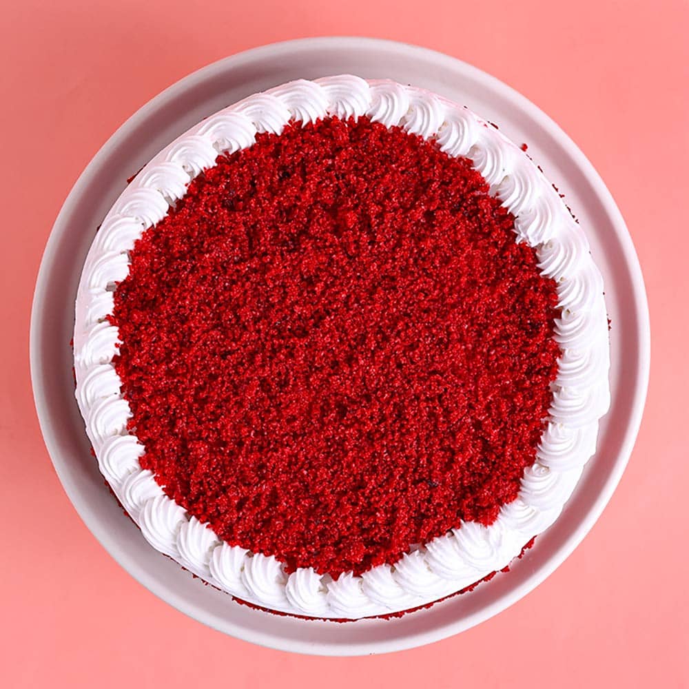 Side View of Creamy Red Velvet Cake