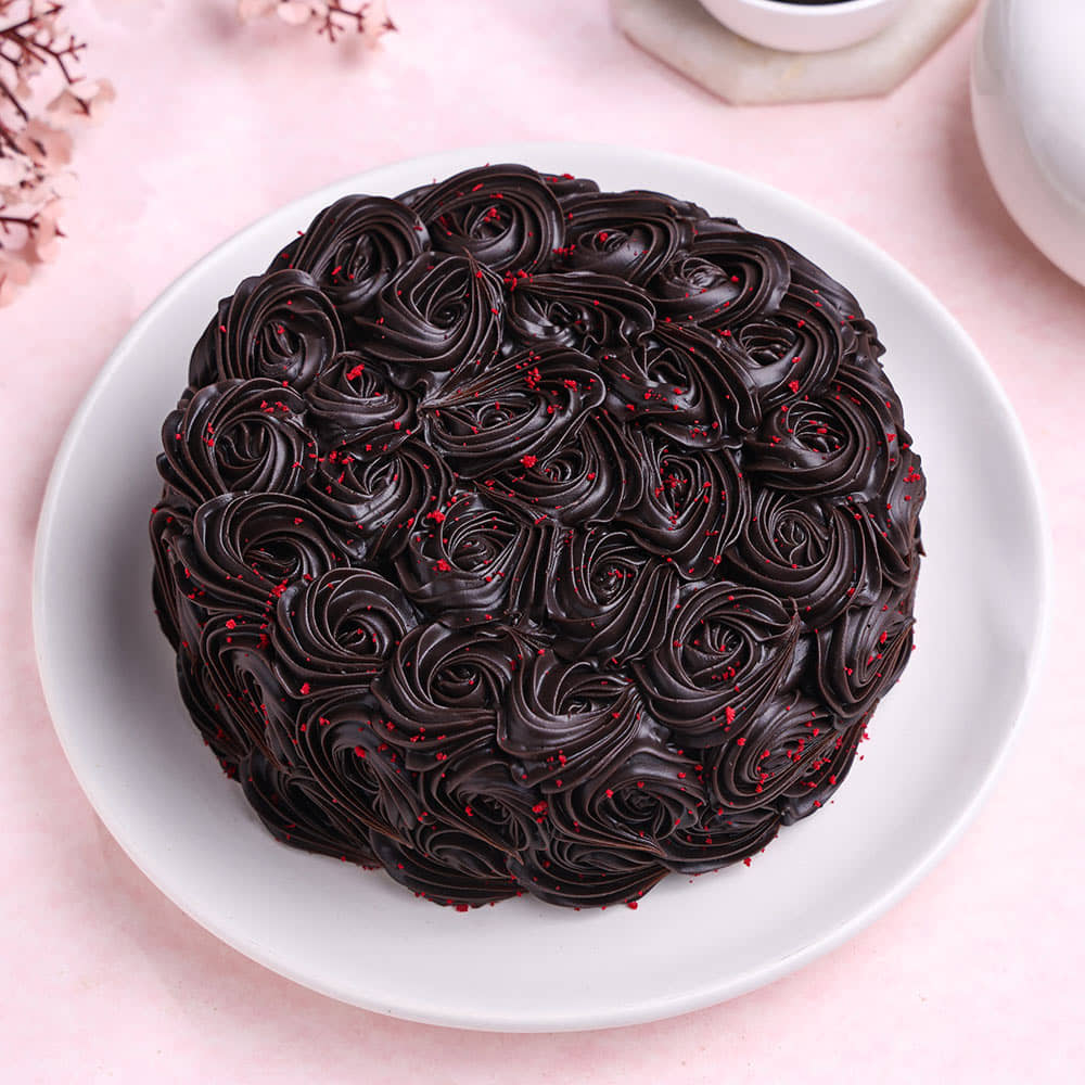 Top View of Red Velvet Chocolate Cake