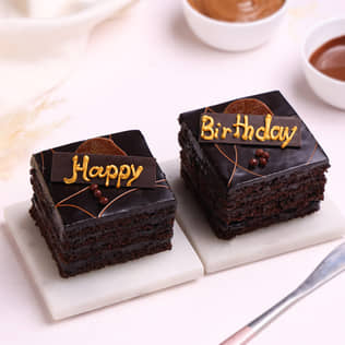 Set of Two Happy Birthday Pastry