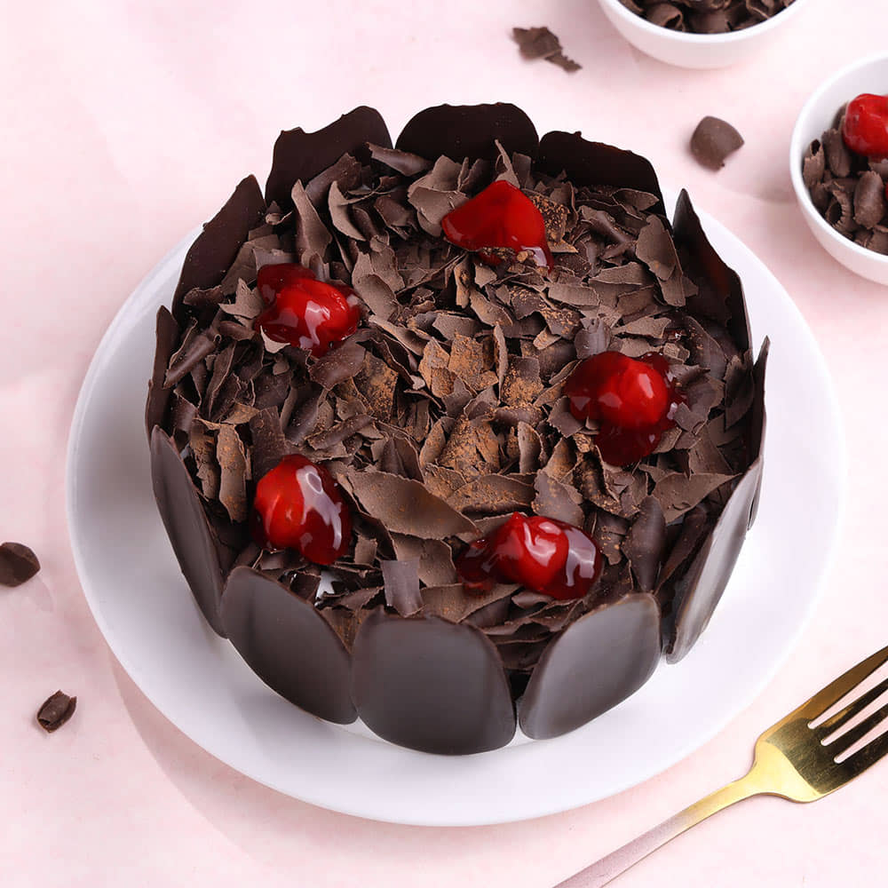 Top View of Choco Black Forest Cake