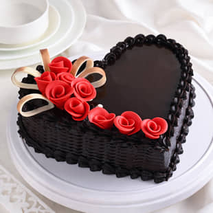Heart Shaped Choco Truffle Cake 