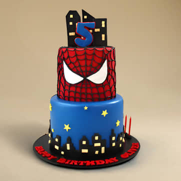 Iconic Spiderman Fondant Cake 