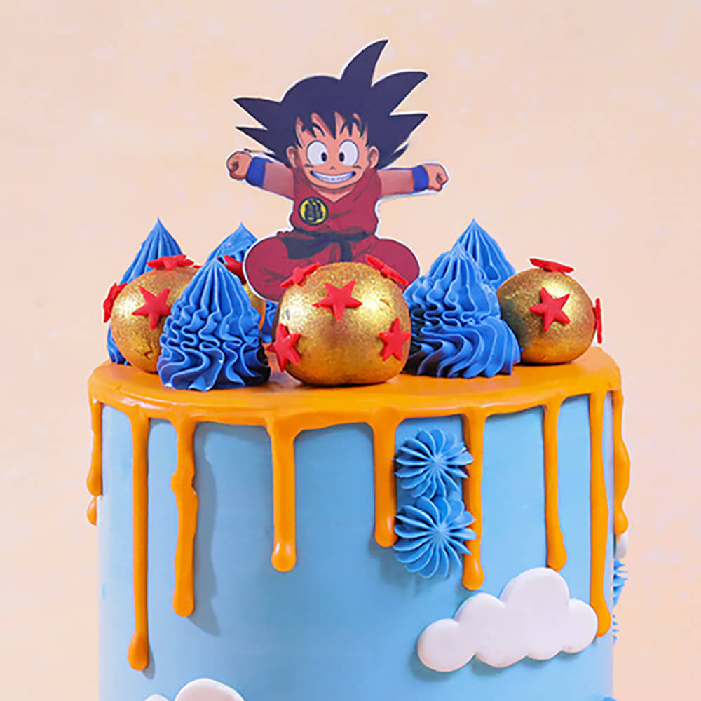 Zoomed View of The Skybound Goku Cake