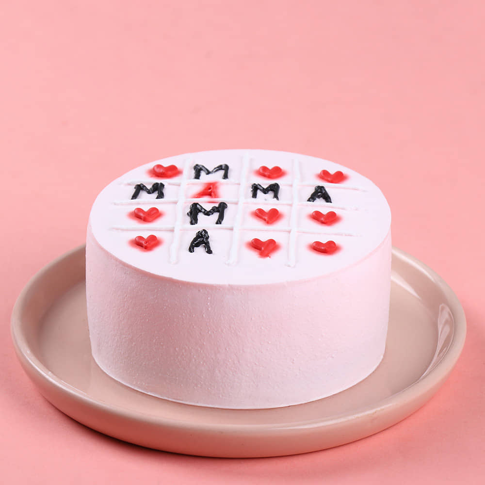 Front View of Tic Tac Mama Love Cake