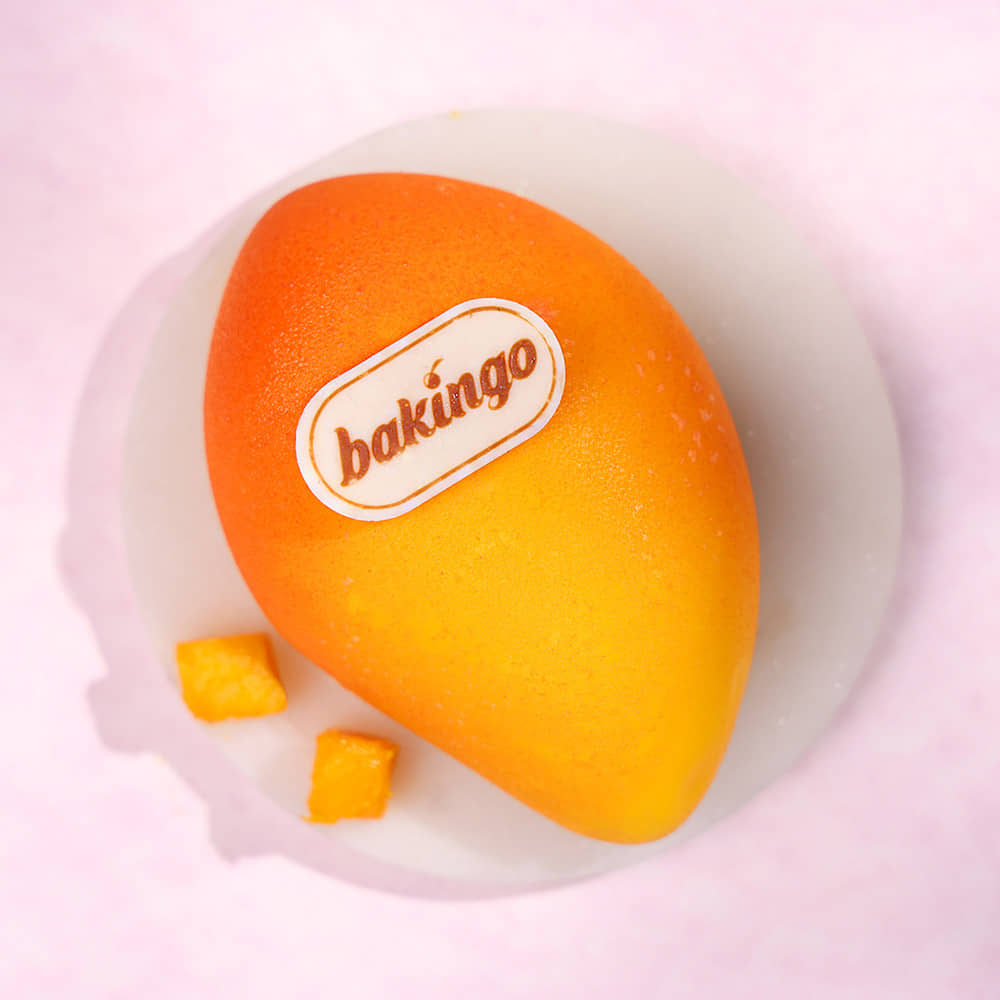 Top View of Mango Shape Dessert Aamingo