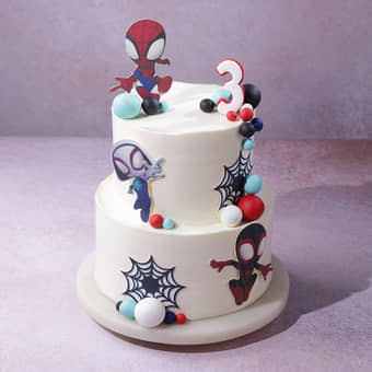 Two-Tier Spiderverse Cake