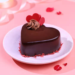 Heart Shaped Dark Choco Berry Bento Cake