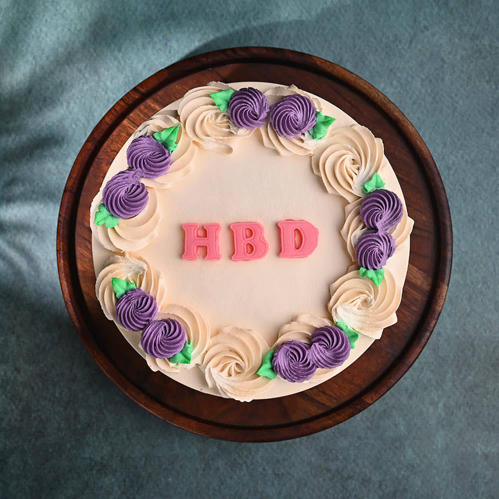Top View of Rosette Birthday Cake