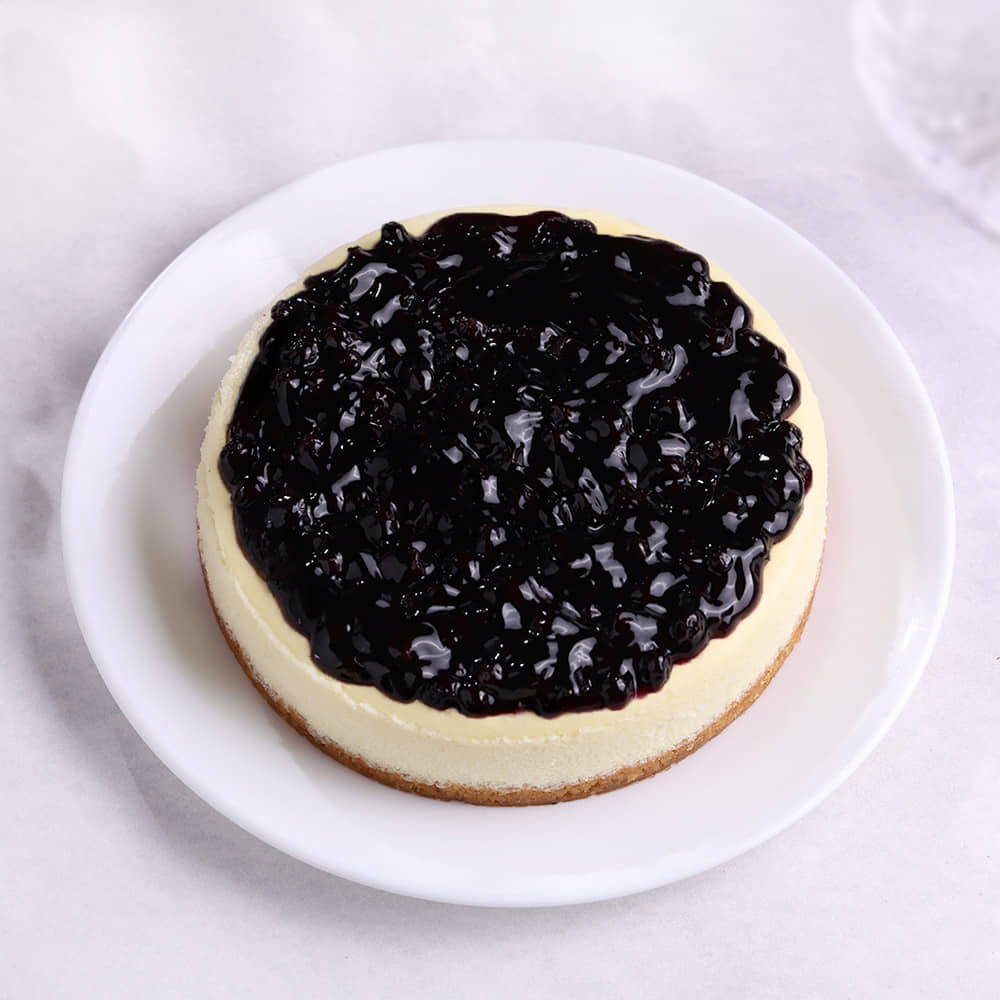 Top View of Blueberry Cheesecake